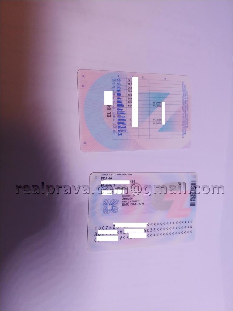 Поддельные права и id Чехии высокого качества / High Quality Czech DL & ID Fake